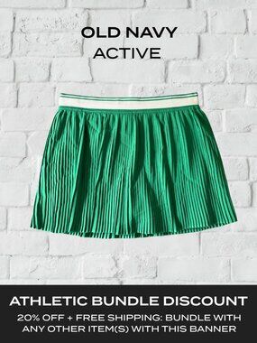 NWOT Old Navy Active Pleated Skort Size L | Green Tennis Golf Pickleball